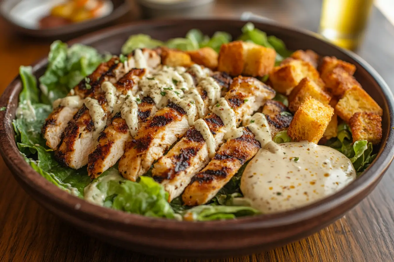 Chicken Caesar Salad with Grilled Chicken and Parmesan