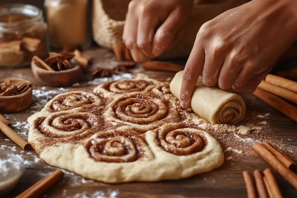 The Ultimate Guide to Cinnamon Rolls: Recipes, Secrets, and FAQs 2 eljamalioussama Close up of hands rolling out cinnamon roll dou a1ea45eb 1287 46c7 9282 dac6cbff702bpos The Ultimate Guide to Cinnamon Rolls: Recipes, Secrets, and FAQs