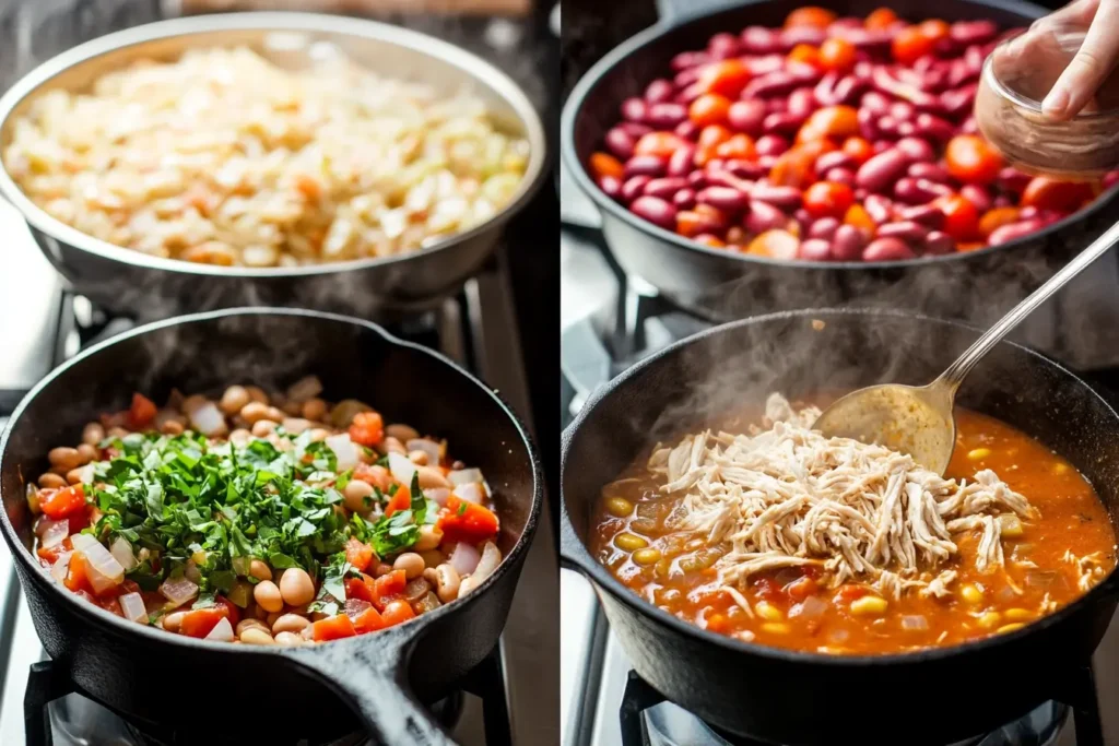 The Ultimate Guide to Making Irresistible Chicken Taco Soup 2 eljamalioussama Step by step visual collage of making chicken t 6877cf54 f3d6 49a7 8ab3 262e6b33b7bbpos The Ultimate Guide to Making Irresistible Chicken Taco Soup