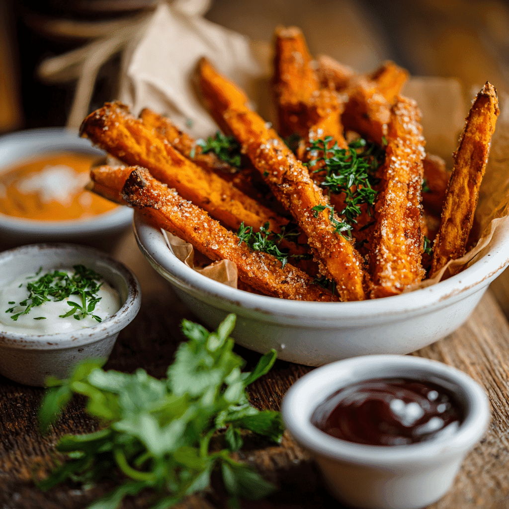 air fryer for sweet potato fries in a bowl