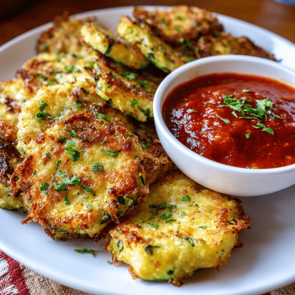 Air Fryer Zucchini Parmesan: Crispy, Cheesy Goodness Without the Guilt 7 eljamalioussama Close up of air fryer zucchini parmesan served 871dee64 57f5 4188 90c2 93258a7088d7pos Air Fryer Zucchini Parmesan: Crispy, Cheesy Goodness Without the Guilt